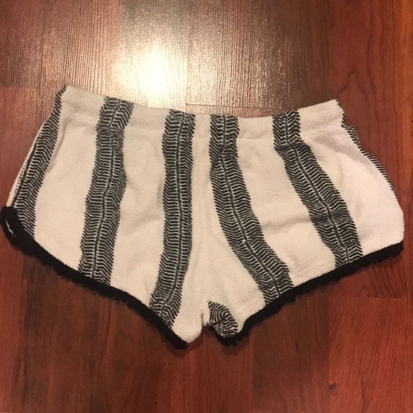 Hippie Laundry Black & White Drawstring Shorts - Picture 4 of 5